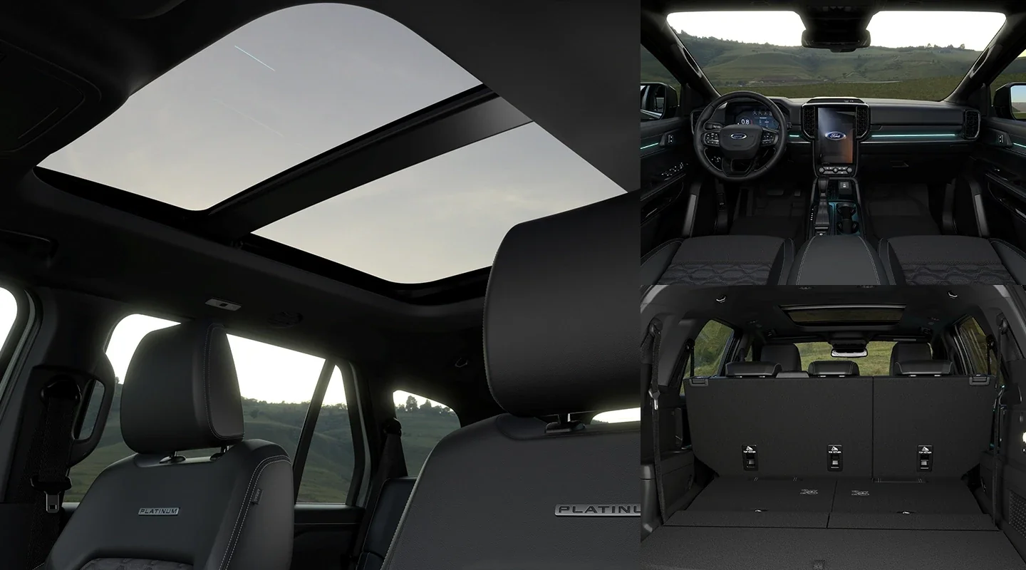 Ford Everest – nội thất, cửa sổ trời