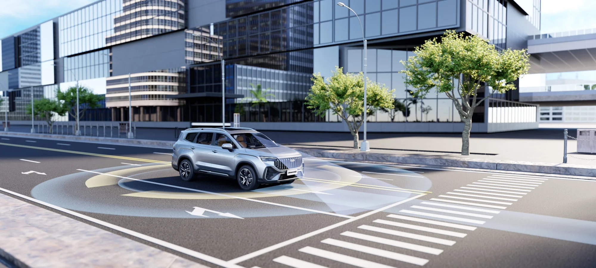 Geely Okavango – hỗ trợ đỗ xe