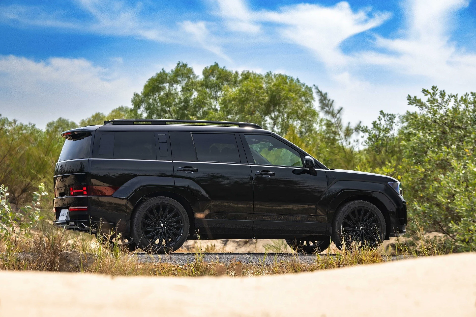 Hyundai Santa Fe – thân xe nhìn ngang