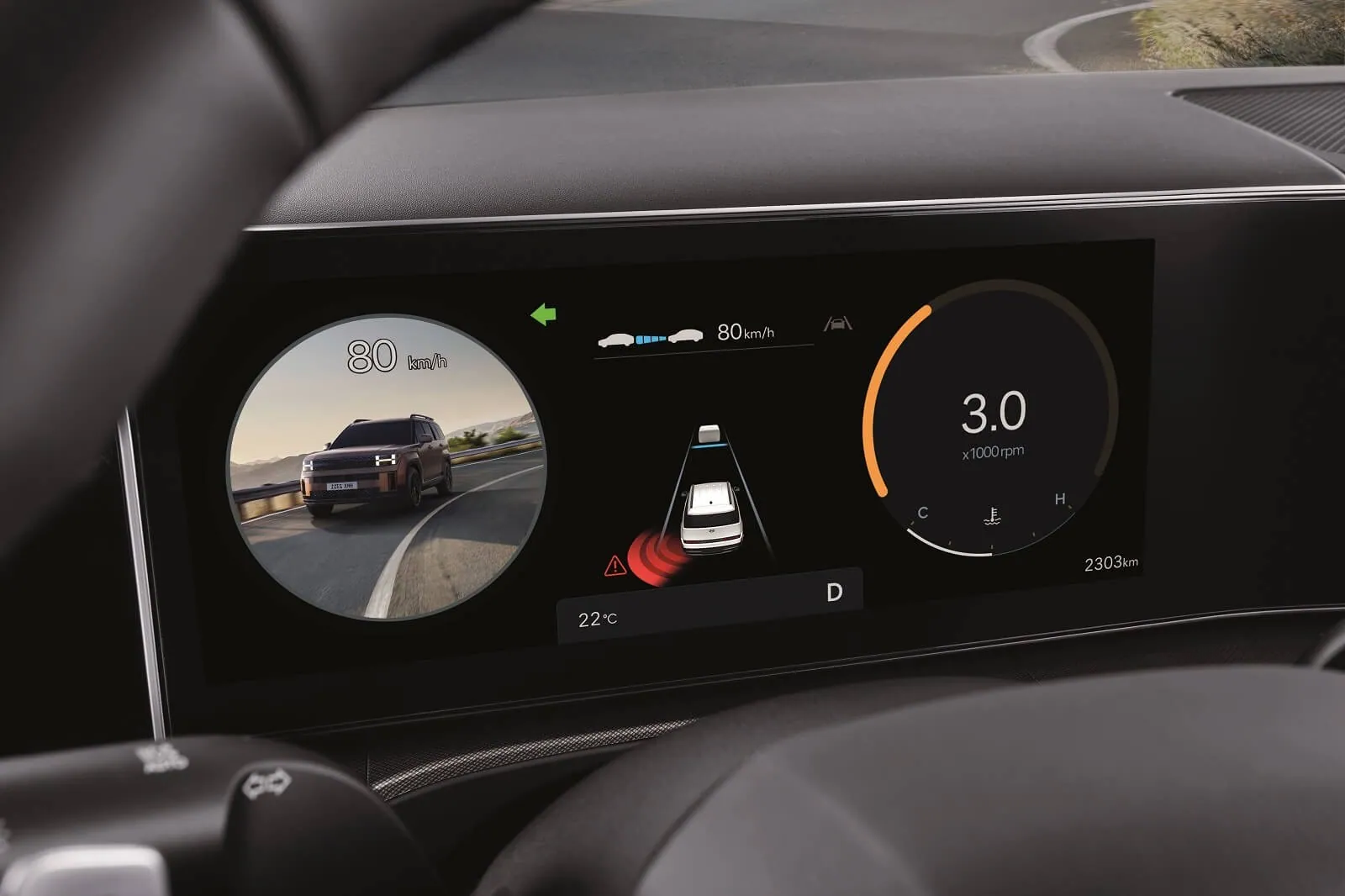 Hyundai Santa Fe – đồng hồ lái