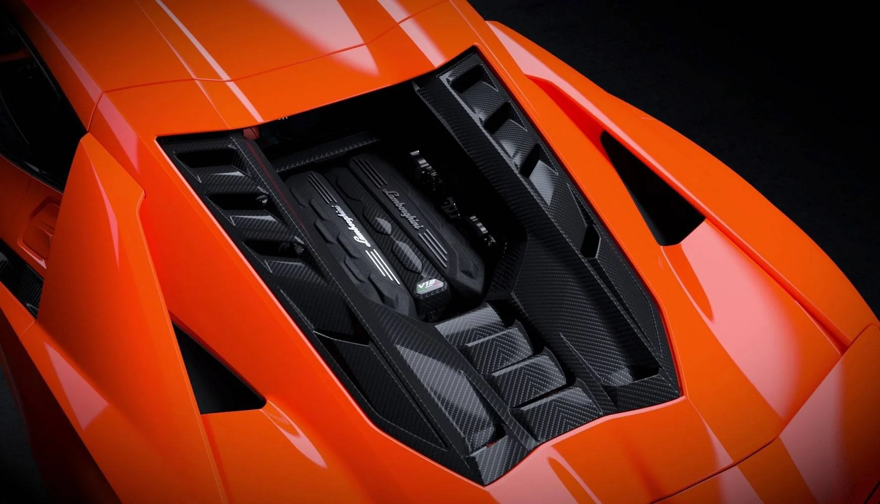 Lamborghini Revuelto – khoang động cơ