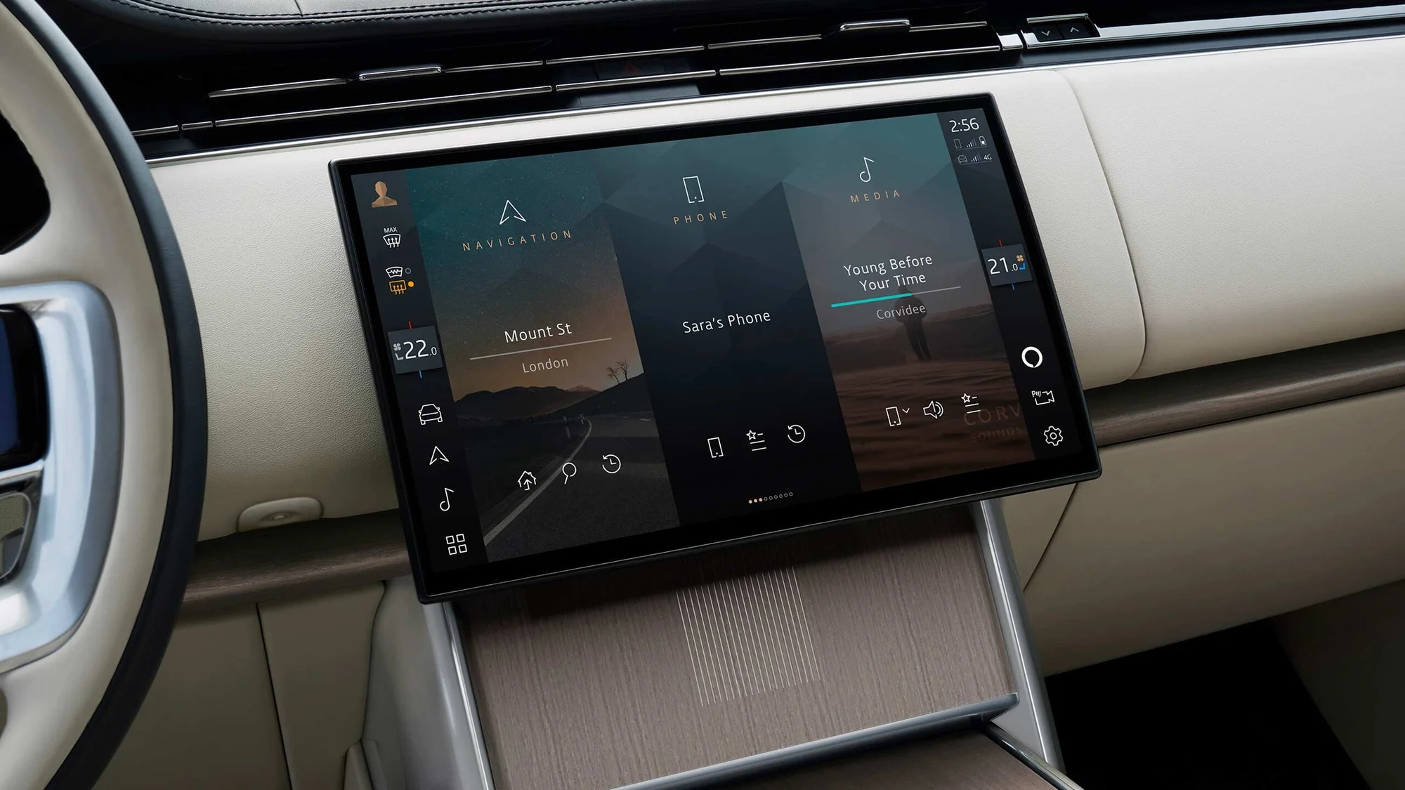 Range Rover – màn hình trung tâm