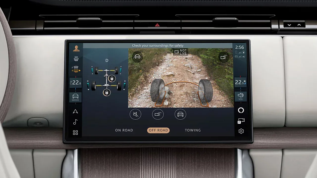 Range Rover – màn hình chế độ địa hình
