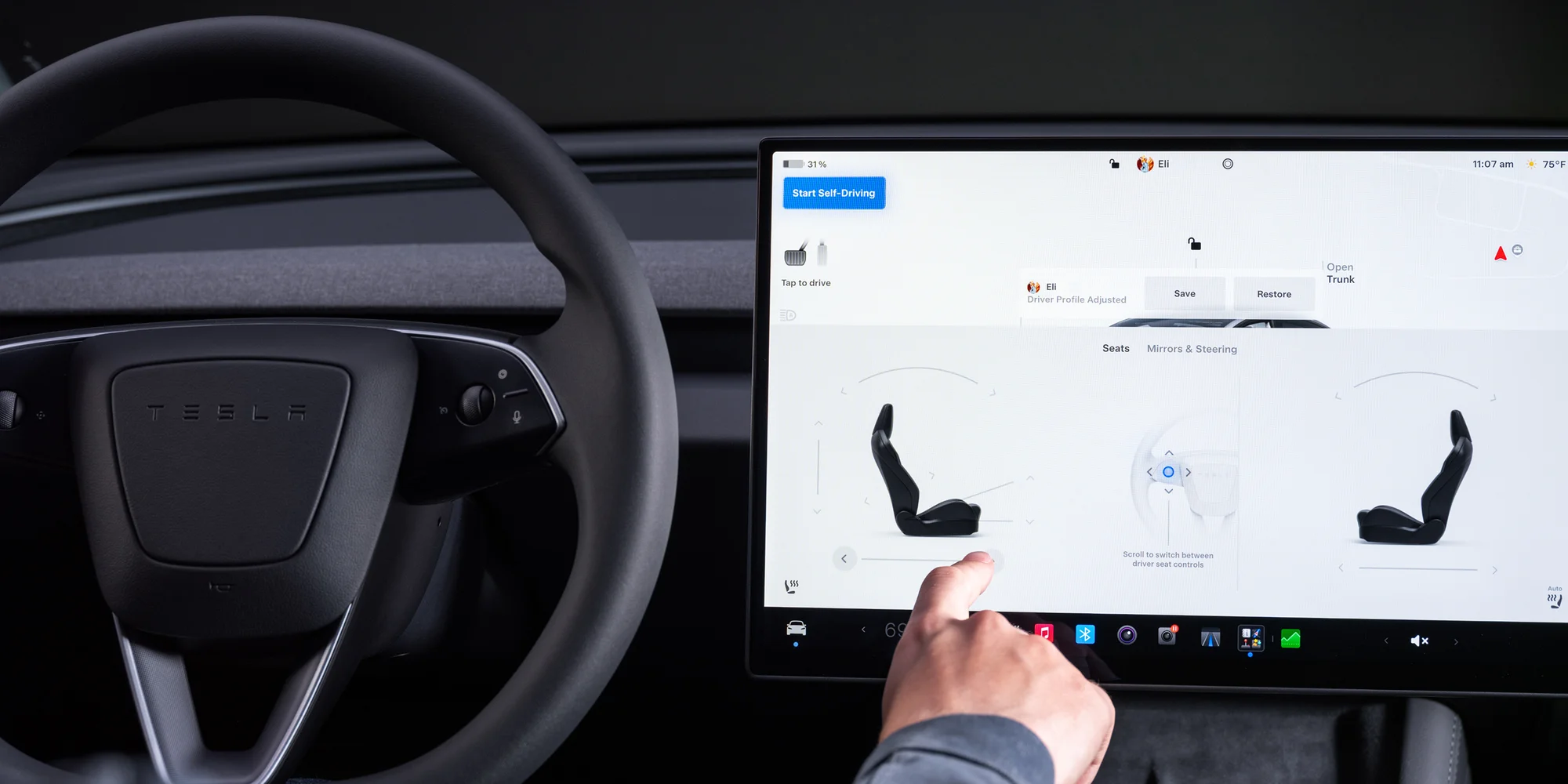 Tesla Model 3 – màn hình trung tâm
