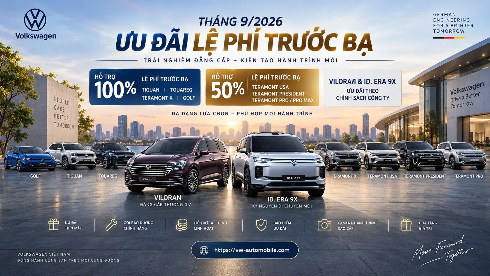 Volkswagen: Chương trình ưu đãi tháng 9/2026