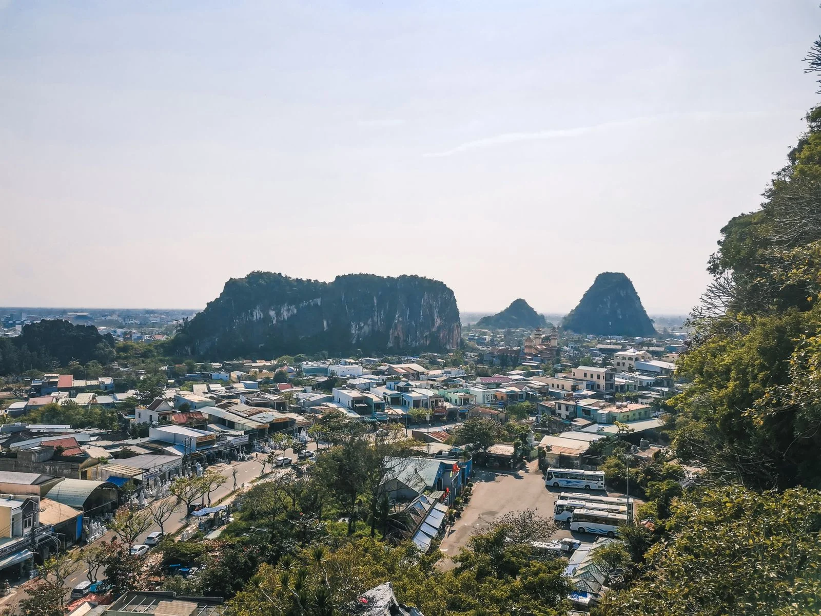 View over Da Nang and the Marble Mountains