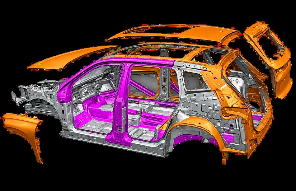 Volkswagen Tayron – khung xe thép dập nóng