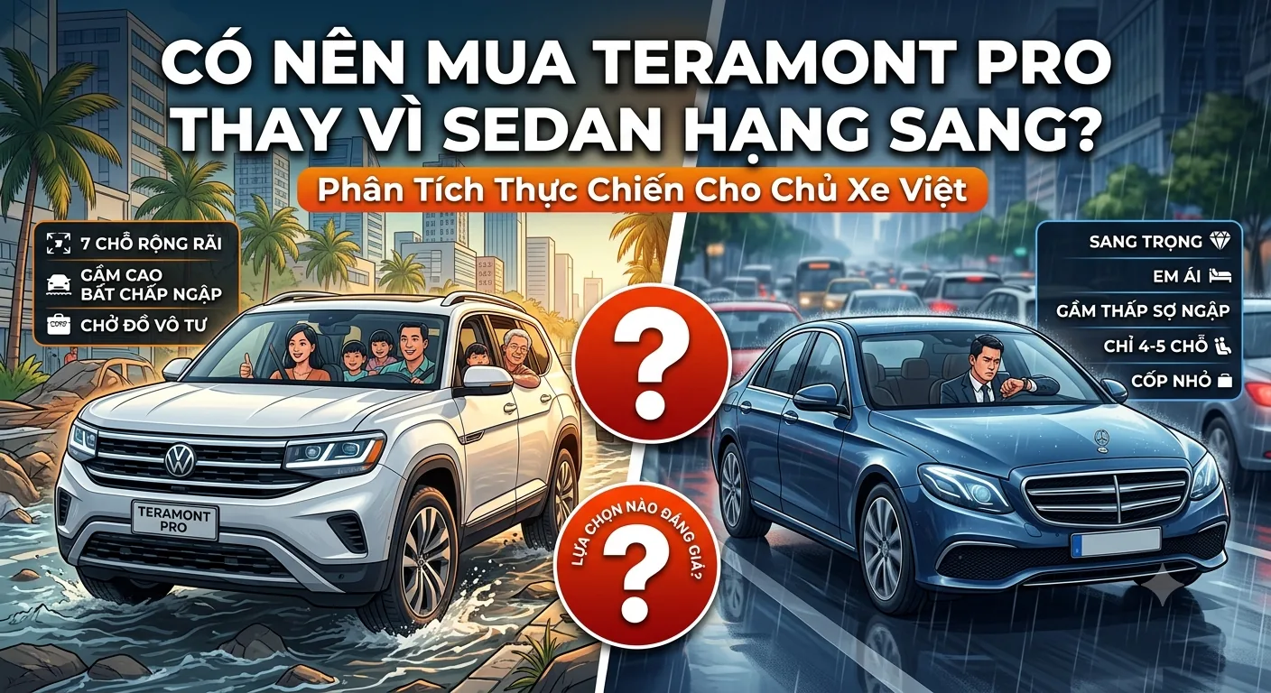 Có Nên Mua Teramont Pro Thay Vì Sedan Hạng Sang? Phân Tích Thực Chiến Cho Chủ Xe Việt